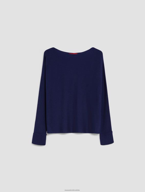 MAX&Co. rebrasti džemper od mješavine vune žene mornarsko plava odjeća 88862359