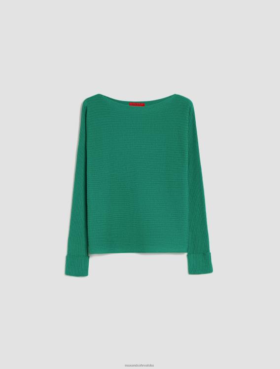 MAX&Co. rebrasti džemper od mješavine vune žene plavo nebo odjeća 88862361